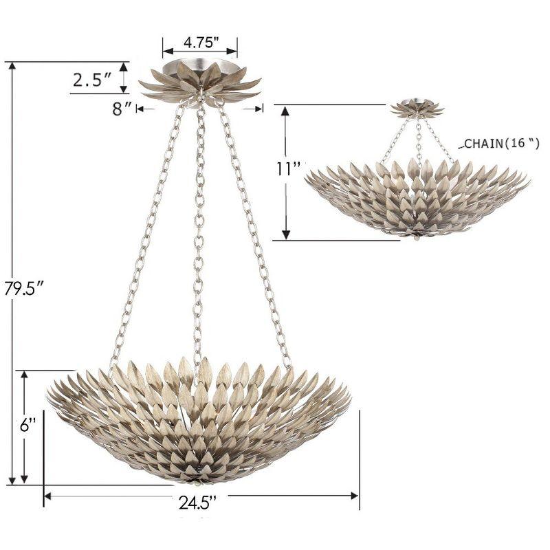 Crystorama Lighting Broche 6 - Light Chandelier in  Matte White