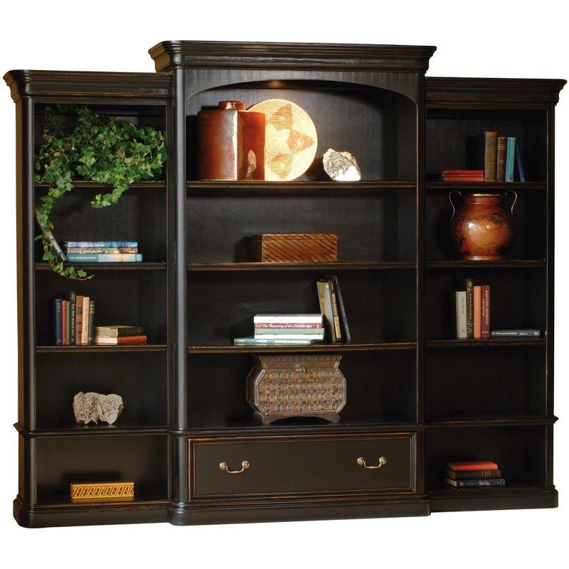 Adjustable Brown Wood 79" Tall Bookcase