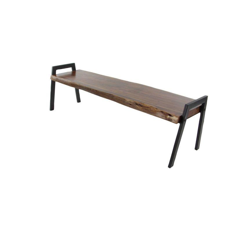 Natural Wooden Bench Brown - Olivia & May: Entryway, Bedroom, Long Design, 3-Person Seating