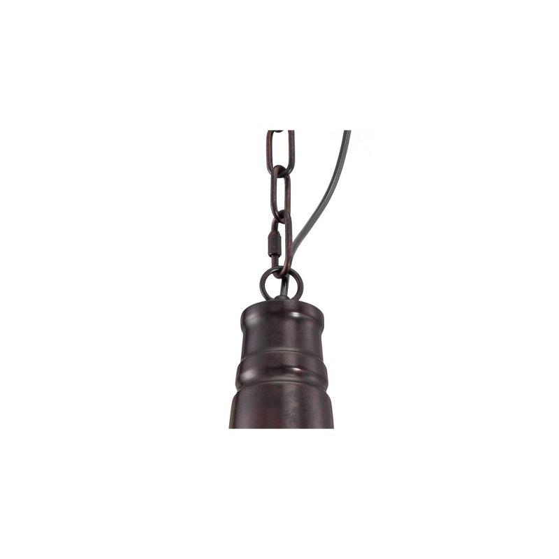 Rust Bronze Farmhouse Industrial Cage Pendant Light