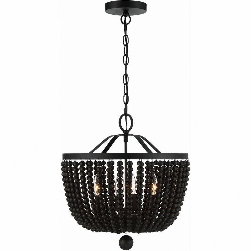 Conway 4 Light Wood Dimmable Empire Chandelier