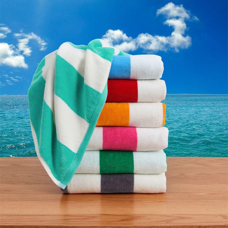 100% Cotton Absorbent & Quick-Dry Cabana Beach Towels