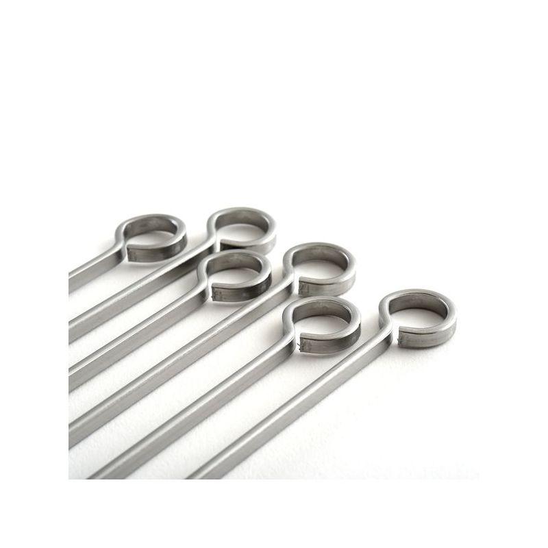 Norpro Stainless Steel 12-Inch Barbeque Skewers, Set of 6