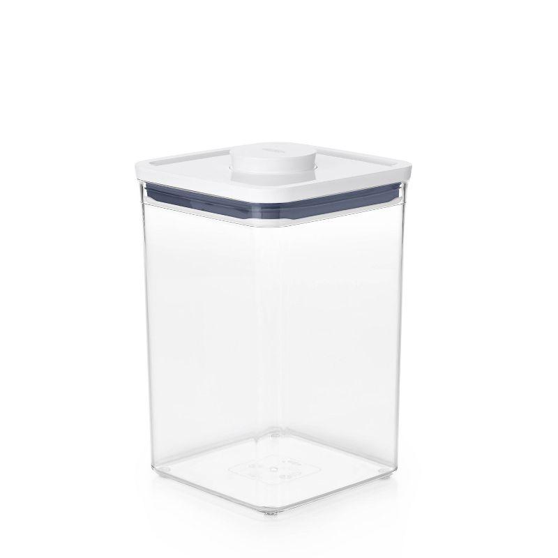 OXO POP 4.4qt Plastic Big Square Airtight Food Storage Container Clear: BPA-Free, Dishwasher-Safe, Silicone Lid