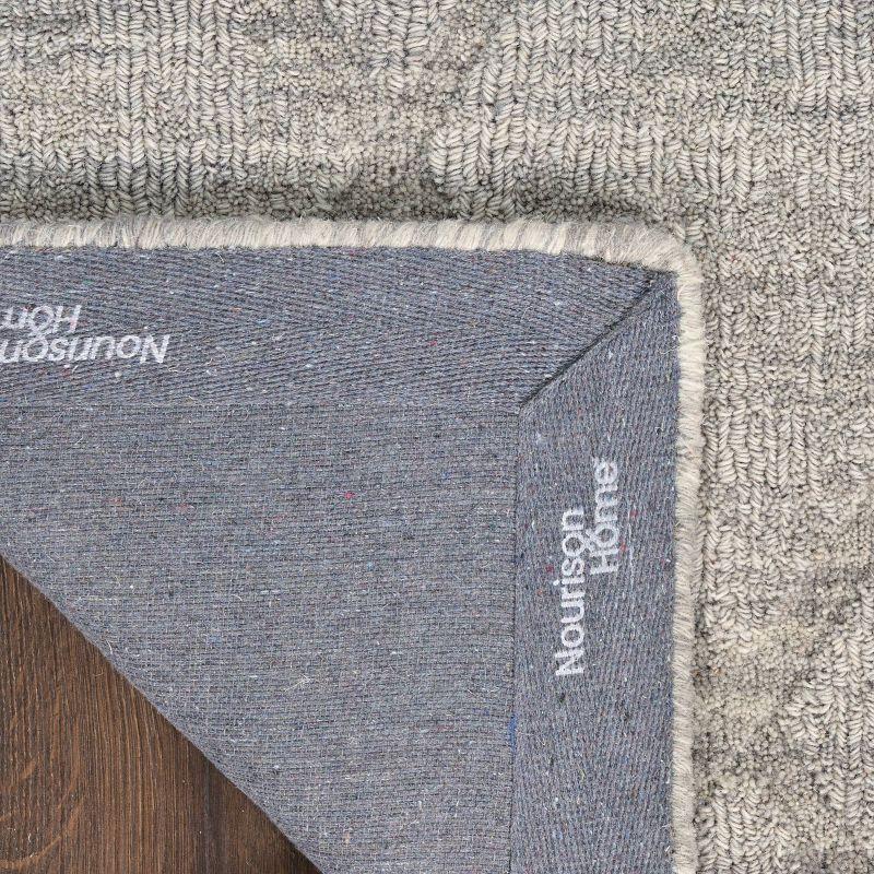 Nourison Wool Haven Grey Modern Wool Indoor Rug