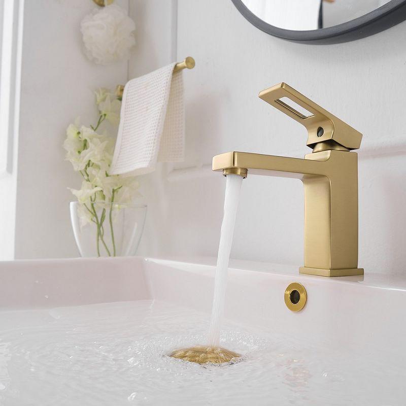 Single-Hole Single-handle Bathroom Faucet with Drain Assembly