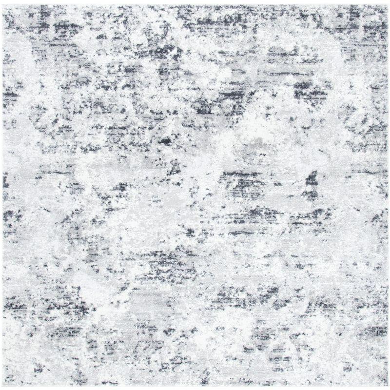 Amelia ALA705 Power Loomed Area Rug - Grey/Ivory - 6'7"x6'7" - Safavieh.