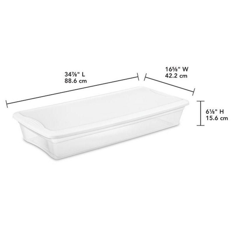 Sterilite Clear Plastic Stacking Storage Container Box w/ Lid