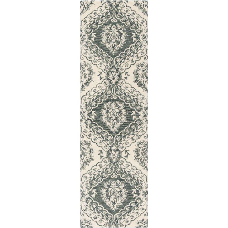 Blossom BLM601 Hand Tufted Runner Rug - Blue/Ivory - 2'3"x8' - Safavieh.