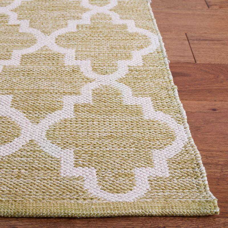 Casual Coastal Montauk 5'x8' Green/Ivory Cotton Area Rug