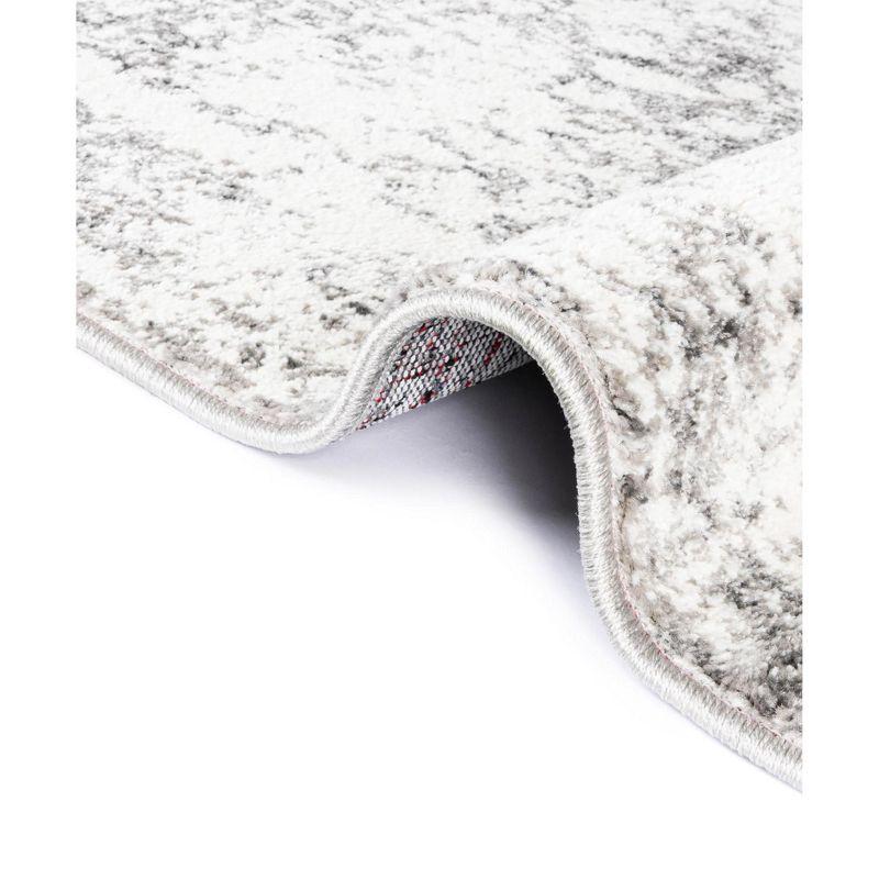 Unique Loom Rosso Collection Area Rug - Bellini (9'  x 12' 2" Rectangle Gray/Ivory)