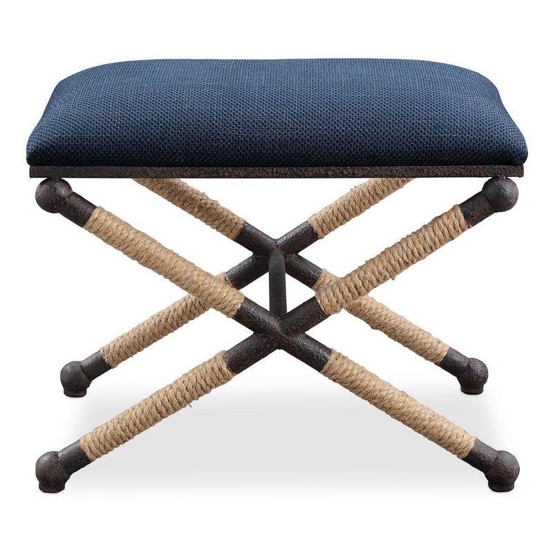 Uttermost Firth Small Navy Fabric Bench