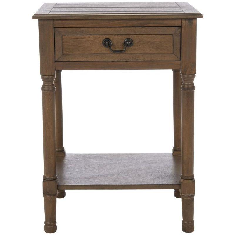 Whitney 1 Drawer Accent Table - Brown - Safavieh.