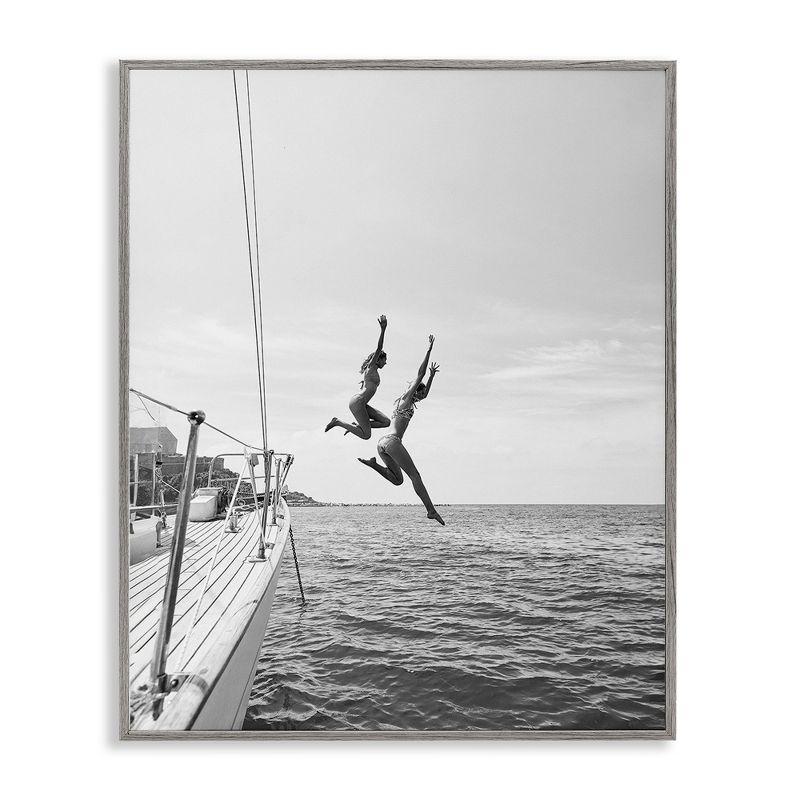 Stupell Industries Bc-578_FG " People Diving From Boat " by Sisi And Seb