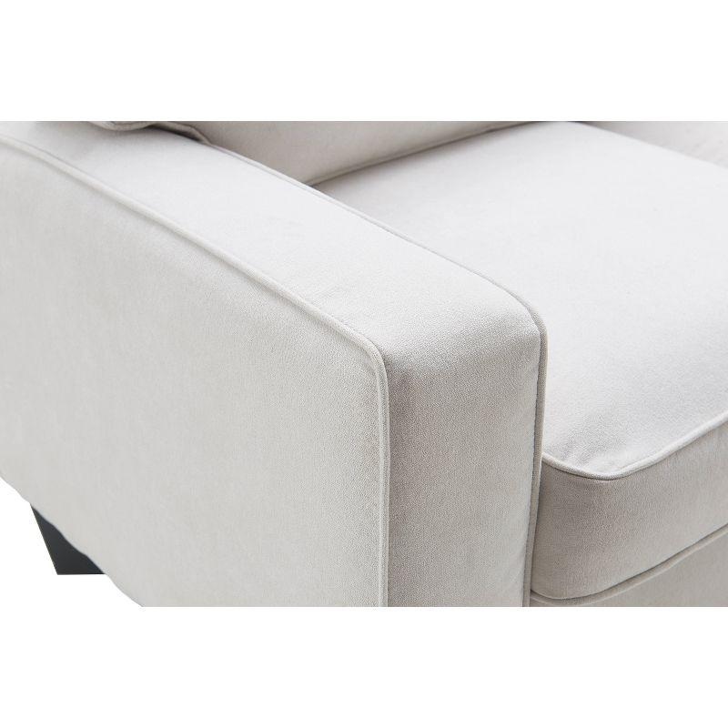 Serta Palisades 61" Track Arm Sofa, Easy Care Fabric, Soft Pillow Back, Pocket Coil Seat Cushions