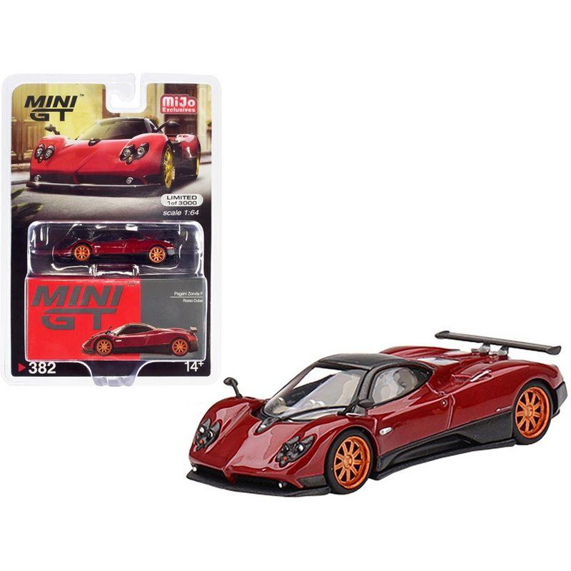 Pagani Zonda F Rosso Dubai Red Metallic with Black Top Limited Ed to 3000 pcs 1/64 Diecast Model Car by Mini GT