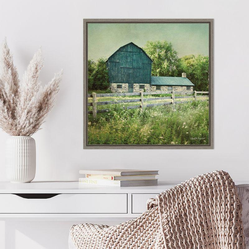 Amanti Art Blissful Country III (Barn) by Elizabeth Urquhart Framed Canvas Wall Art