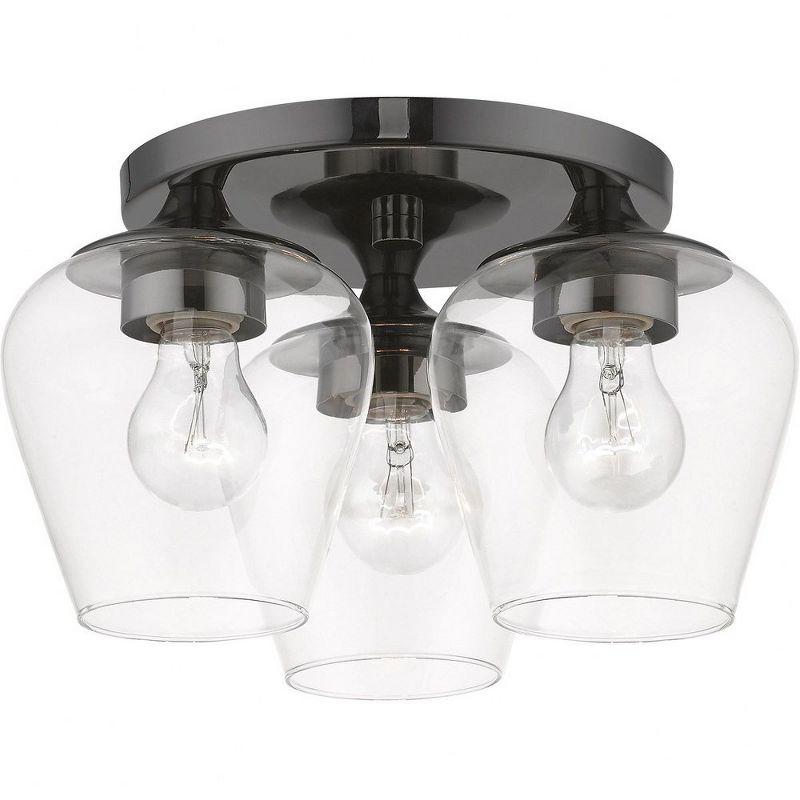 Livex Lighting Willow 3 - Light Flush Mount in  Black Chrome