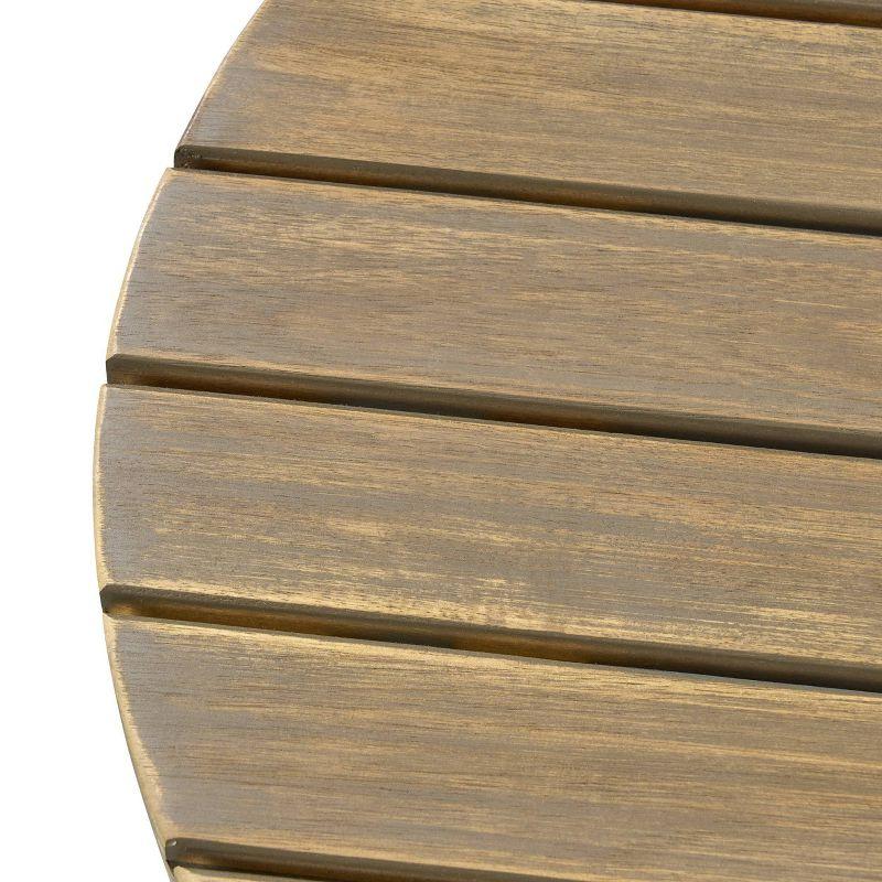 Gertrude 16" Acacia Wood Side Table: Weather-Resistant Patio Furniture - Christopher Knight Home