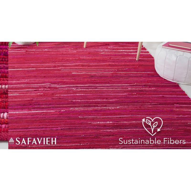 Rag Rug RAR130 Hand Woven Indoor Runner Rug - Red/Multi - 2'3"x6' - Safavieh.