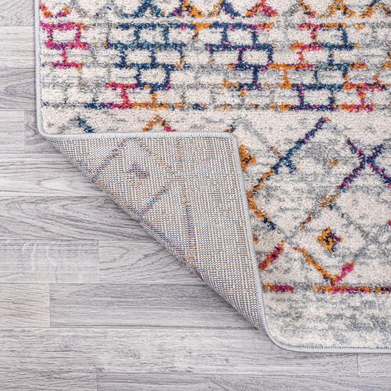 3' x 5' Arta Moroccan Vintage Geometric Rug Area Rug, Multi/Cream - JONATHAN Y