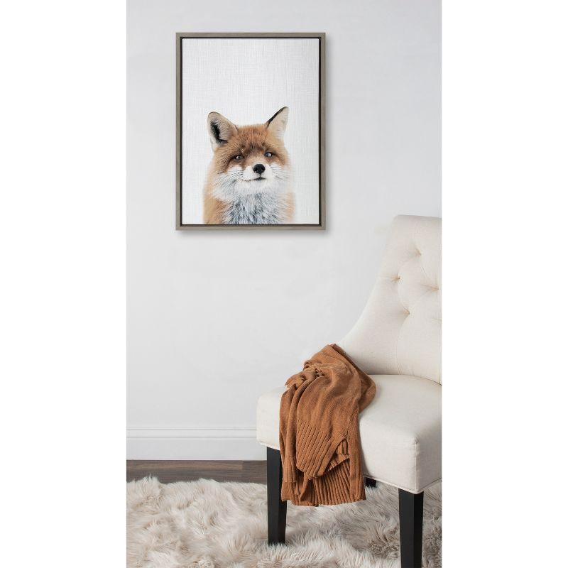 18" x 24" Sylvie Fox Color Framed Canvas by Simon Te of Tai Prints - Kate & Laurel All Things Decor