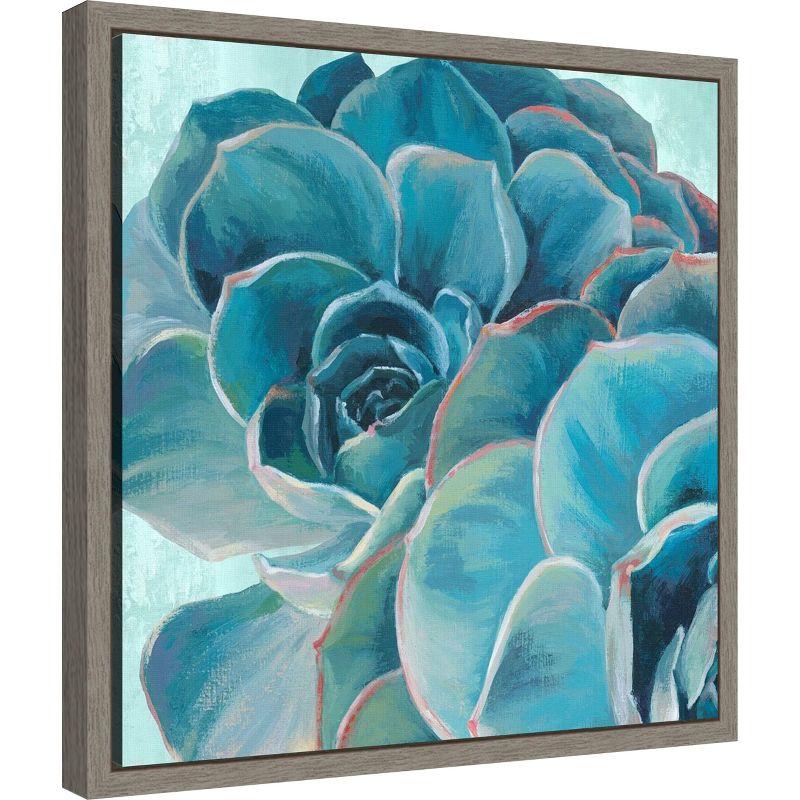 Amanti Art Grasping I (Succulent) by Eva Watts Canvas Wall Art Print Framed 16 x 16-in.