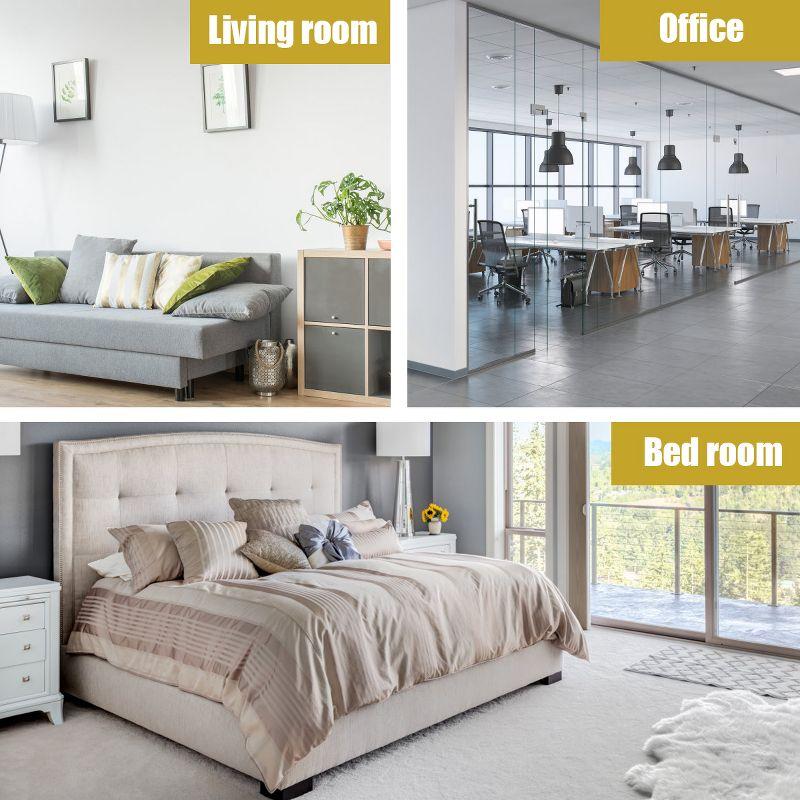 3Tier Nightstand Bedside Table Sofa Side End Table w/Double Shelves Drawer Black