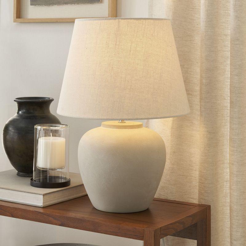 Nourison 20" Rustic Ceramic Pot Table Lamp