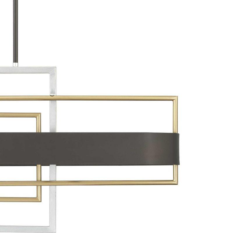 Progress Lighting Adagio 6-Light Linear Chandelier, Black, No Shade