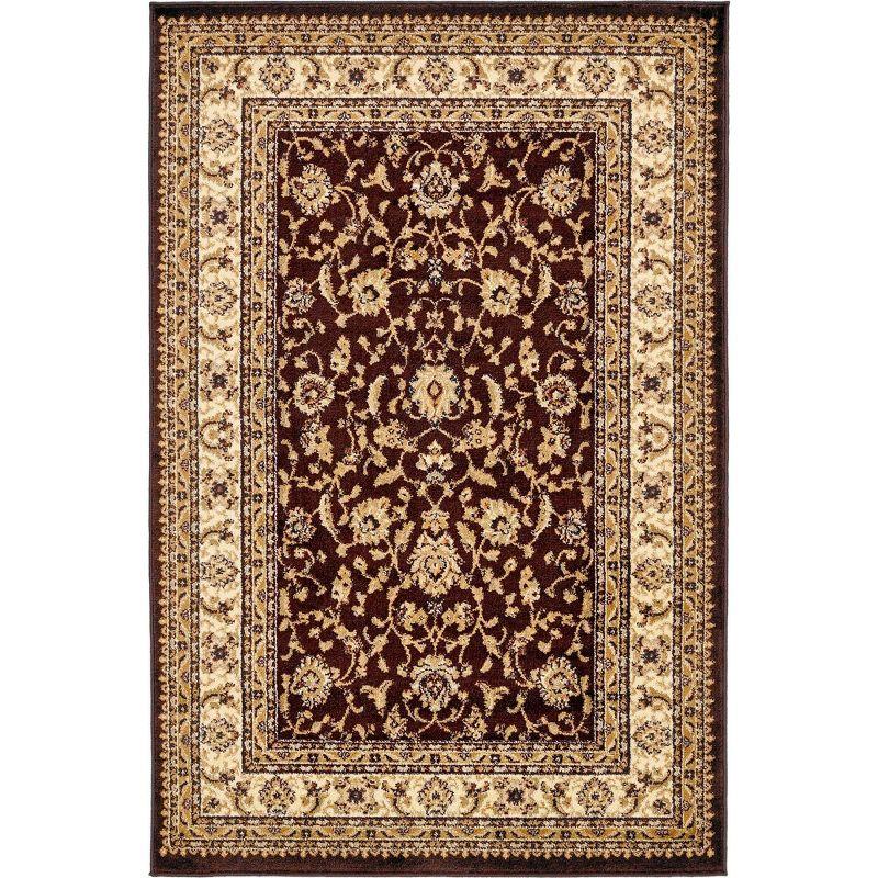 Unique Loom Voyage Collection Area Rug - St. Louis (4' 1" x 6' 1" Rectangle Brown/Green)