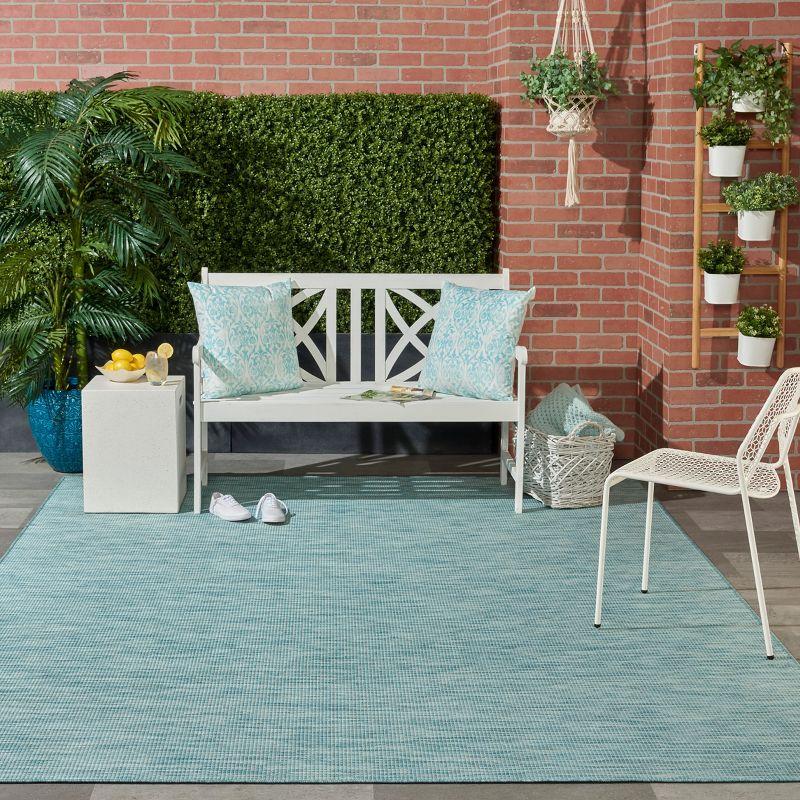 Nourison Positano POS01 Indoor/outdoor Area Rug - Aqua 7' x 10'