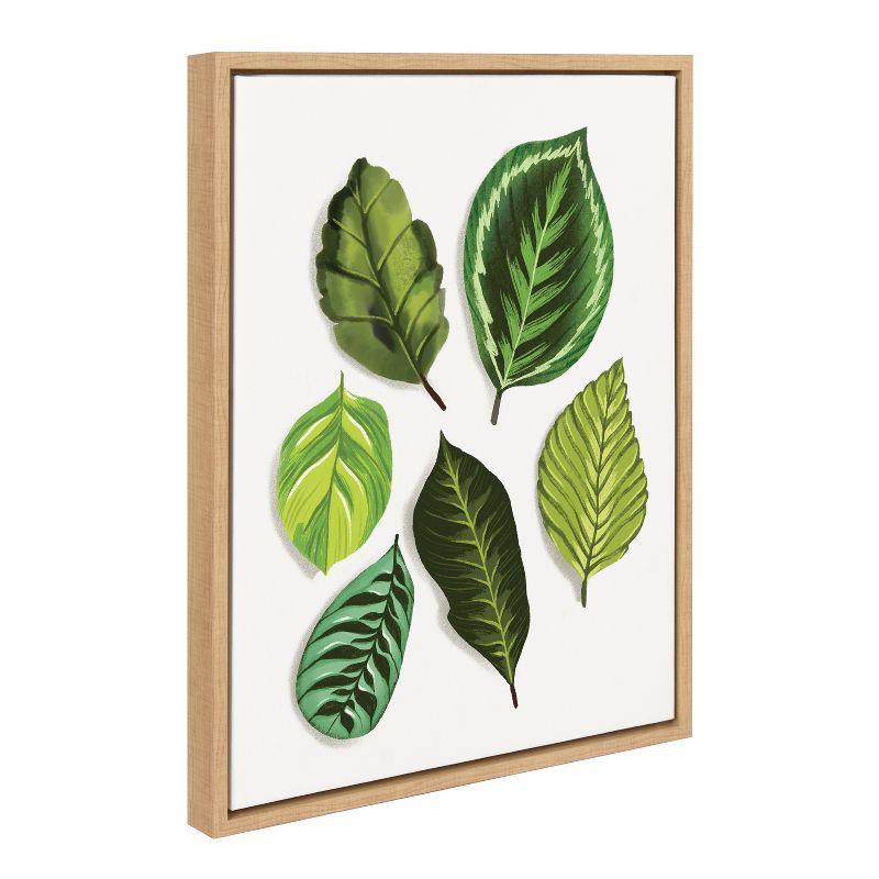 Kate and Laurel Sylvie Leaves Study Framed Canvas by Maria Filar, 18x24, Natural