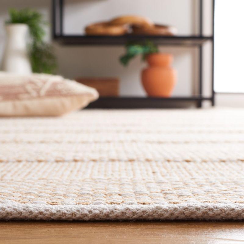 Striped Kilim STK802 Hand Woven Area Rug - Ivory/Gold - 8'x10' - Safavieh.