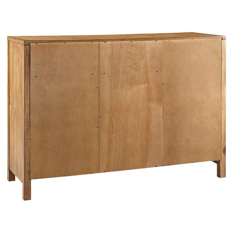 Rustic Charm 57'' Natural Wood Sideboard with Industrial Accents