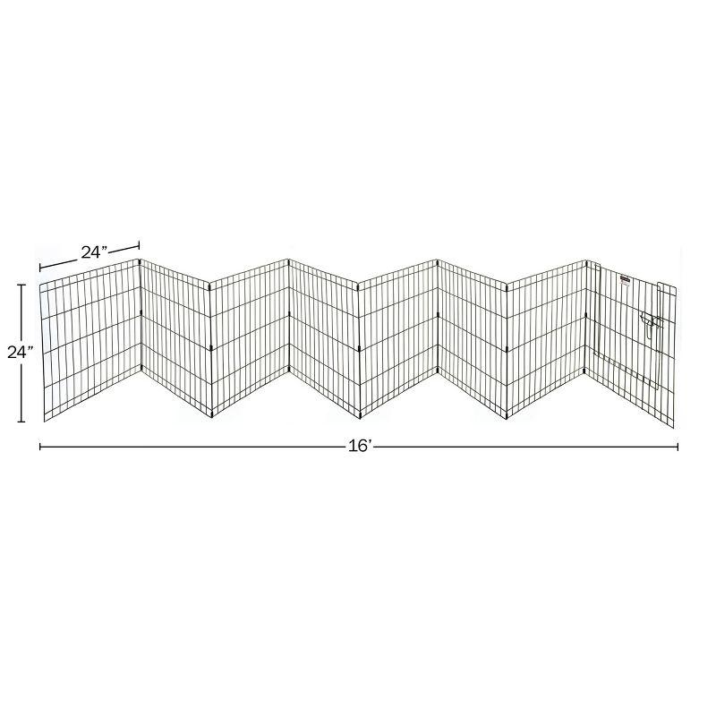 Pet Adobe 8 Panel Folding Metal Playpen with Door