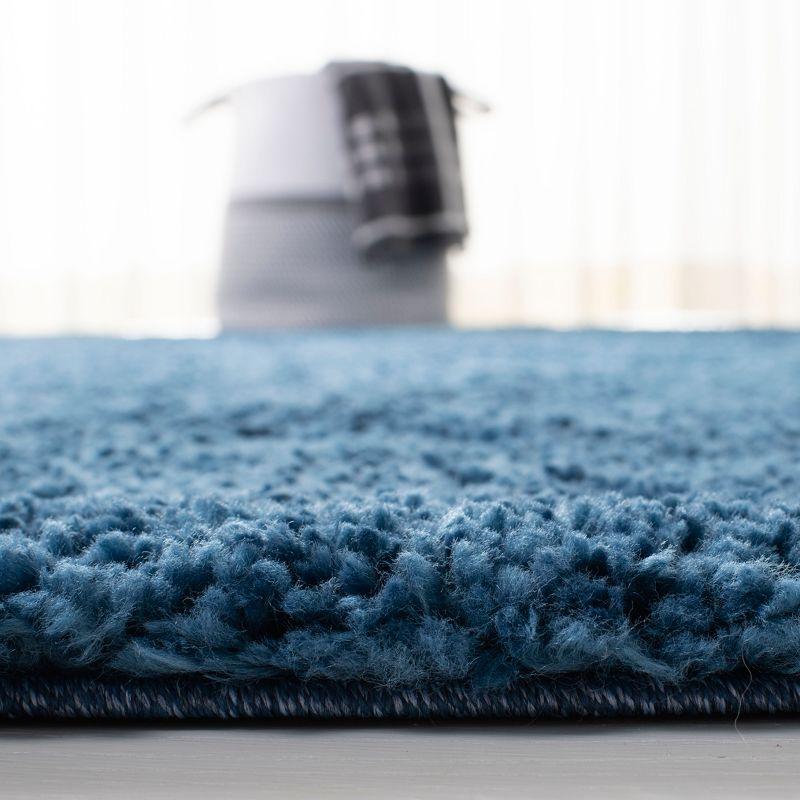 August Shag 900 AUG900 Power Loomed Indoor Area Rug - Navy - 5'3"x7'6" - Safavieh