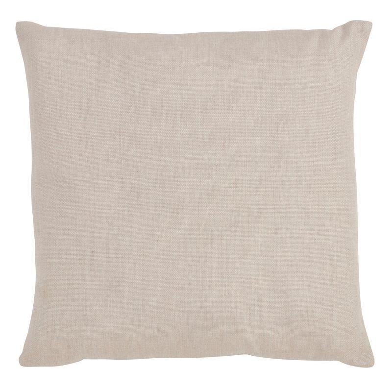 Natural Olive Branch Print Square Throw Pillow