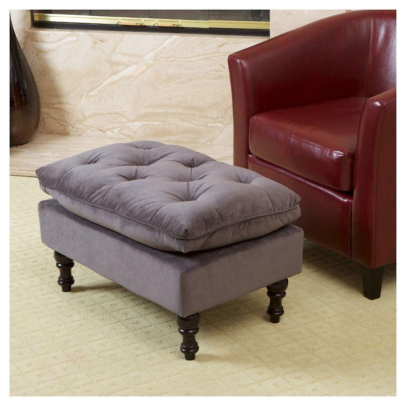Jeremy Tufted Ottoman Gray - Christopher Knight Home
