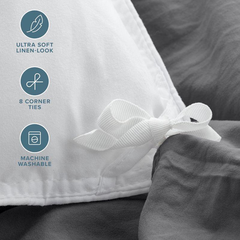 Bare Home Washed Microfiber Duvet Cover Set
