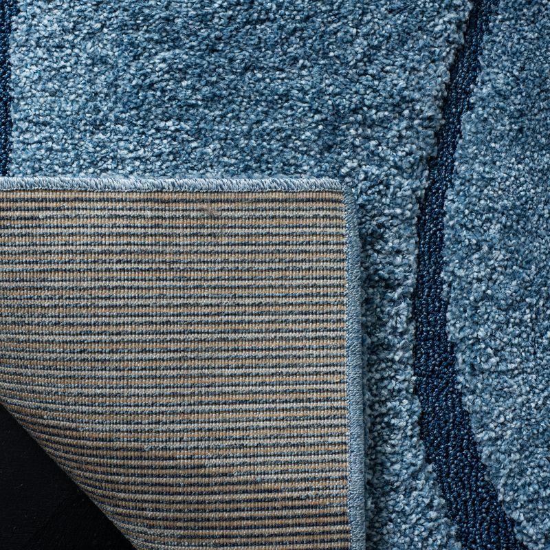 Florida Shag SG471 Power Loomed Indoor Area Rug - Light Blue/Blue - 5'3"x7'6" - Safavieh