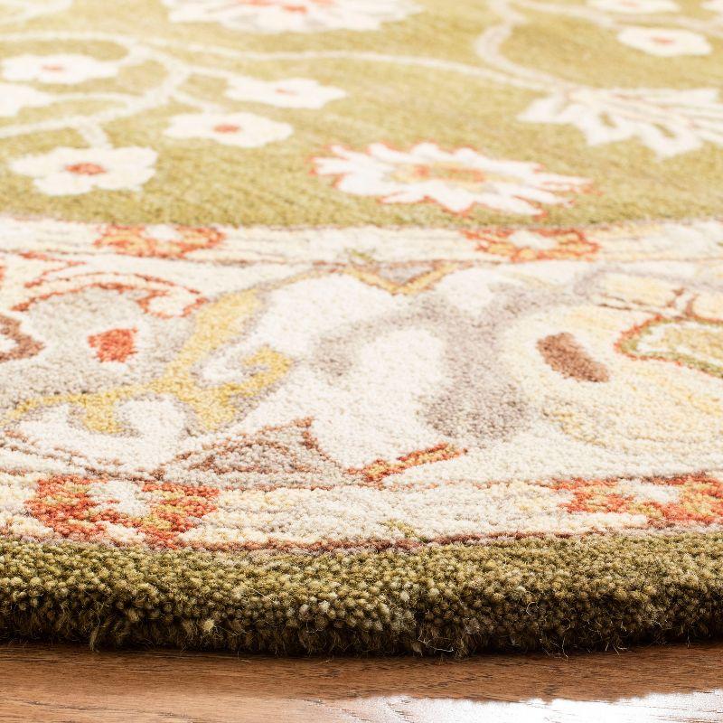 Anatolia AN562 Hand Tufted Indoor Area Rug - Moss/Ivory - 6' Round - Safavieh
