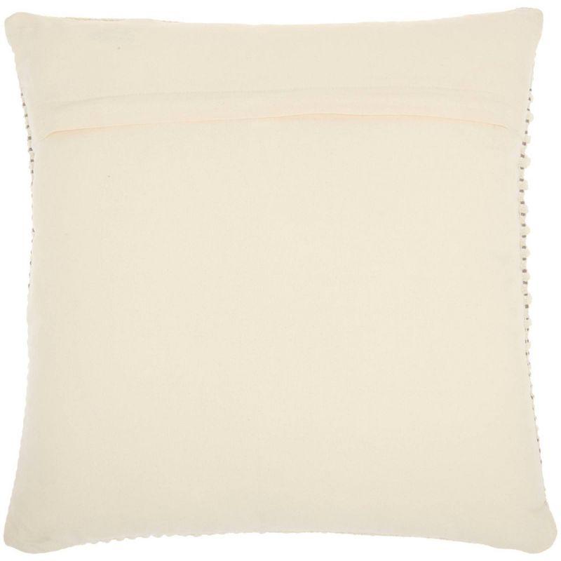 20"x20" Oversize Xmas Tree Loops Square Throw Pillow Ivory/Gray - Mina Victory: Handcrafted, Cozy, Indoor Decor