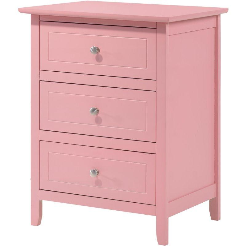 Passion Furniture Daniel 3-Drawer Nightstand (25 in. H x 19 in. W x 15 in. D)