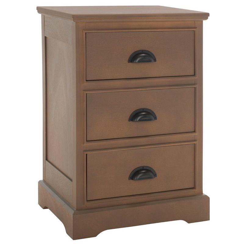 Griffin 3 Drawer Side Table - AMH5717 - Sepia - Safavieh Couture