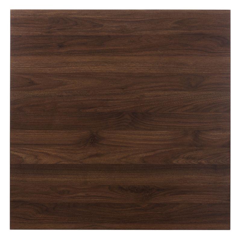 5pc Lovy Modern and Contemporary Walnut Finished Dining Set Dark Brown - Baxton Studio