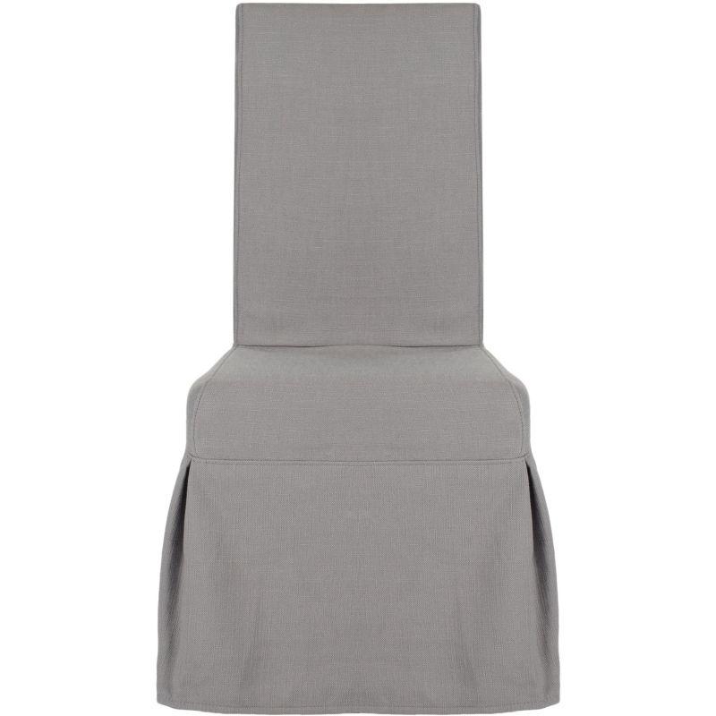 Adrianna Arctic Grey Slipcover Parsons Chair Set of 2