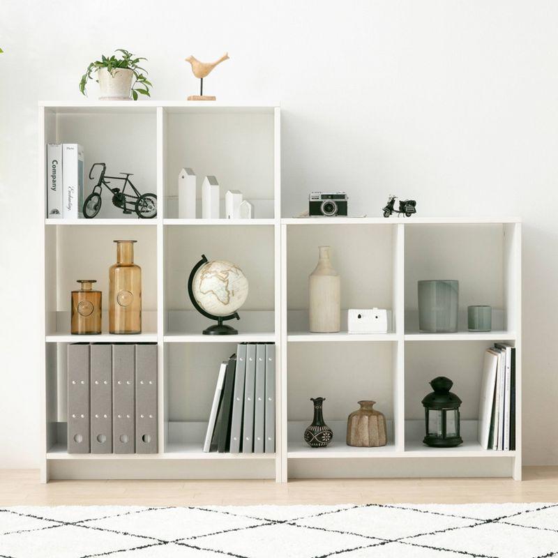 Adjustable 6-Cube White Organizer Shelf for Versatile Storage