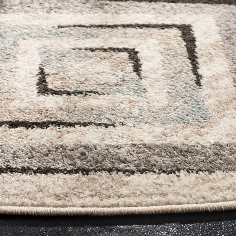 Amsterdam AMS109 Power Loomed Indoor Area Rug - Cream/Beige - 6'7" Round - Safavieh