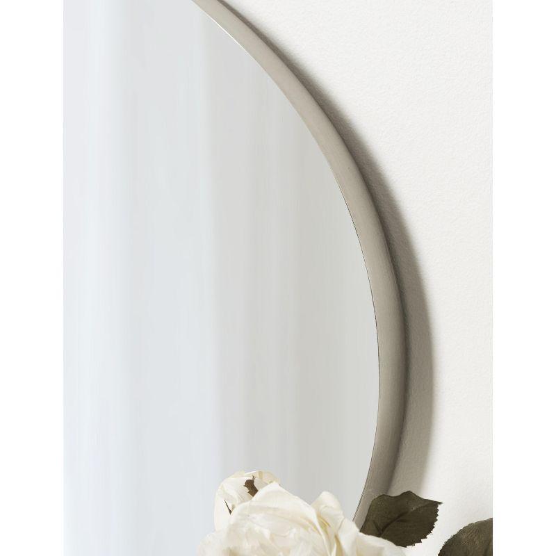 Kate and Laurel Rollo Oval Framed Wall Mirror, 20x30, Silver